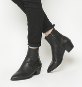 Office Auburn- High Cut Unlined Boot BLACK LEATHER