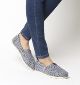 Toms Alpargata NAVY SLUB CHAMBRAY DOTS