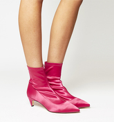 Office Atomic Stretch Kitten Heel HOT PINK SATIN