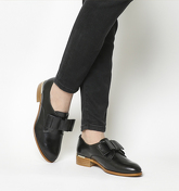 Office Flexa Slip On With Bow BLACK WITH GOLD HEEL