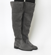 Office Kooper- Suede Casual Knee Boot GREY SUEDE