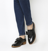Office Flexa Slip On With Bow BLACK GROUCHO LEATHER