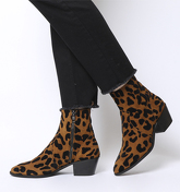 Office Auburn- High Cut Unlined Boot LEOPARD FLOCKED SUEDE