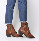 Office Ambassador Lace Up Boots TAN LEATHER