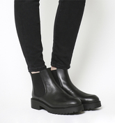 Office Angus- Cleated Chelsea Boot BLACK LEATHER