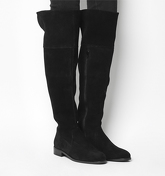 Office Kooper- Suede Casual Knee Boot BLACK SUEDE