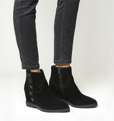 Ash Goldie Wedge Boot BLACK SUEDE