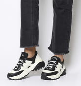 Office Freestyler Hiker Lace Up WHITE AND BLACK