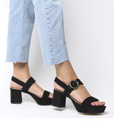 Office Mouse Platform Sandal BLACK