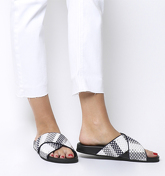 Office Slick- Weave Cross Strap Footbed MIXED WEAVE GREY