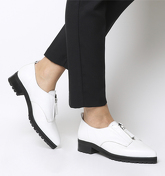 Office Foster Zip Front Cleated Shoe WHITE LEATHER