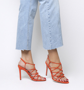 Office Heiress - Knot Pattern Sandal ORANGE