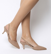 Office Melon Two Part Sling Court NUDE NUBUCK