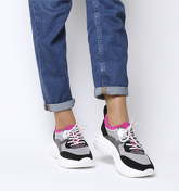 Oki Kutsu Akutibu Chunky Runner GREY PINK