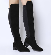 Office Kite- Stretch Back Over The Knee Boot BLACK SUEDE