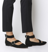 Office Foam Strappy Flat Point BLACK