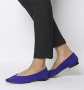 Office Fleur- Pointed Flat PURPLE SUEDE