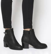 Office Attract-ankle Strap Boot BLACK