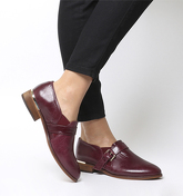 Office Fray Double Gusset Shoe BURGUNDY GROUCHO LEATHER