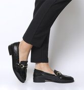 Office Fluster Loafer BLACK CROC LEATHER