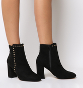 Office Anne Marie- R- Block Heel Stud Detail Boot BLACK