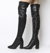 Office Katch- Block Heel Over The Knee Boot BLACK