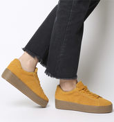 Office Flash Chunky Lace Up MUSTARD SUEDE