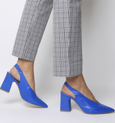 Office Mimi Chunky Slingback BLUE LEATHER