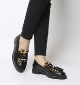 Office Flashlight- Tassel Loafer BLACK BOX LEATHER LEOPARD PONY