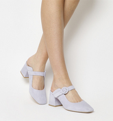 Office Mercury Square Toe Mule LILAC SUEDE