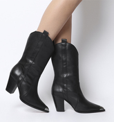 Office Kentucky- Western Calf Boot BLACK LEATHER