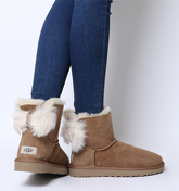 UGG Fluff Bow Mini CHESTNUT