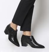 Office Madrina- Western Shoe BLACK CROC LEATHER