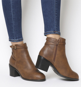 Office Attract-ankle Strap Boot TAN