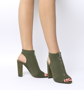 Office Highway Block Heel KHAKI KNIT