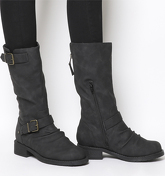 Office Kale- Calf Biker Boot BLACK