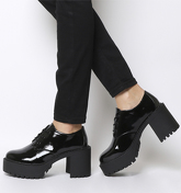 Office Mammoth Chunky Lace Up BLACK PATENT