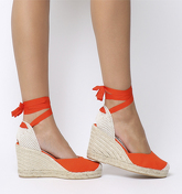 Office Marmalad Part Espadrille RED CANVAS