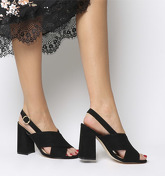 Office Hadley-r-cross Strap Block Heel Sandal BLACK