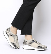 Office Fella Glam Lace Up Runner NUDE SNAKE