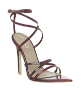 Ego Kaia Strappy Heel RED SNAKE