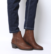 Office Advance- Block Heel Chelsea Boot TAN LEATHER