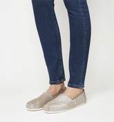 Toms Seasonal Classic Slip On ROSE GOLD GLIMMER