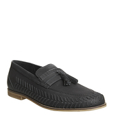 Office Hoxton Woven Loafer BLACK WASHED LEATHER