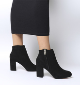 Office Alarm- Side Zip Block Heel BLACK