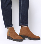 Office Alex- Cleated Side Zip TAN SUEDE