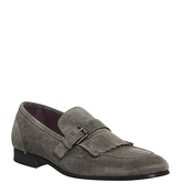 Poste Giorelli Fringe Loafer MUSHROOM SUEDE