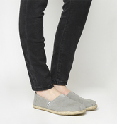 Toms Seasonal Classic Slip On DRIZZLE GREY ROPE SOLE
