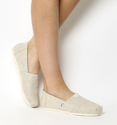 Toms Seasonal Classic Slip On NATURAL METALLIC BURLAP