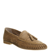 Office Finsbury Woven Tassle Loafer TAN WASHED LEATHER